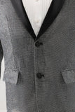 Blazer de fiesta de hombre con solapa chal gris de botonadura sencilla