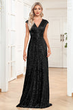 Sparkly A-Line Sleeveless Champagne Madre del vestido de novia