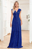 Sparkly A-Line Sleeveless Champagne Madre del vestido de novia