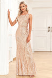 Champange Sparkly Prom Dress con sin mangas