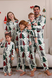 Familia Navidad Pijama Ropa para padres e hijos Lindo árbol de Navidad Mono con capucha Navidad Conjunto familiar