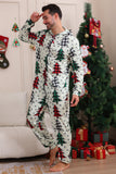 Familia Navidad Pijama Ropa para padres e hijos Lindo árbol de Navidad Mono con capucha Navidad Conjunto familiar