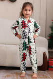 Familia Navidad Pijama Ropa para padres e hijos Lindo árbol de Navidad Mono con capucha Navidad Conjunto familiar