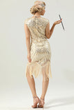 Red Gatsby Glitter Fringe 1920s Flapper Vestido