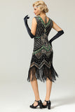 Royal Blue Glitter Fringe Gatsby 1920s Flapper Vestido