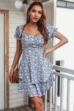 Vestido Boho Floral Azul de Verano