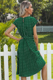 Vestido de verano Midi de lunares verdes