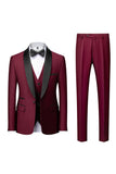 Chal Gris Solapa Hombre 3 Piezas Trajes