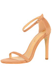 Tacones de aguja de albaricoque Strappy