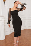 Vestido de fiesta Midi Bodycon negro